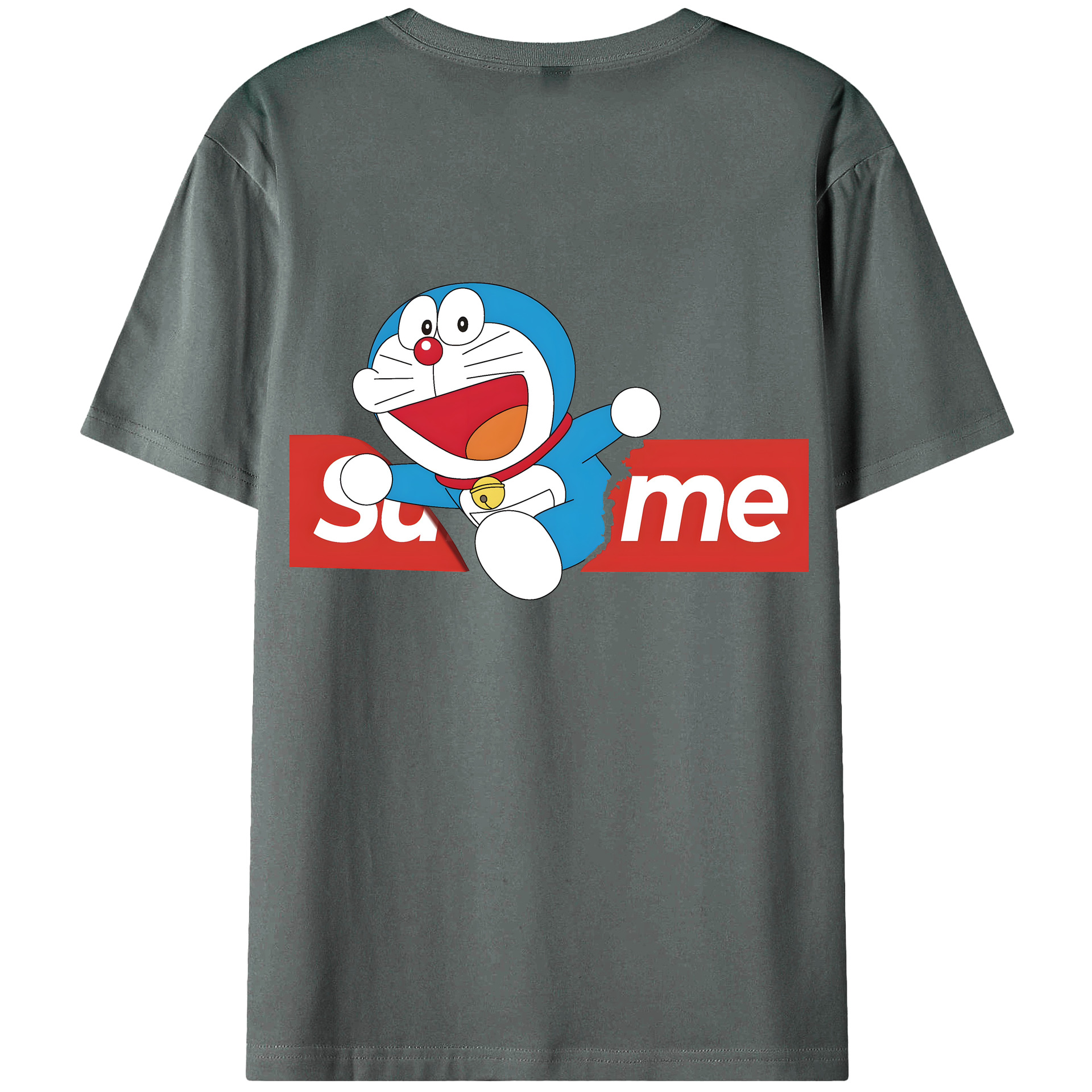 （画像用） ドラえもん Doraemon 綿100％ メンズ半袖Tシャツ（バックプリント） 通気性